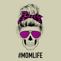 Purple Glitter, Leopard Patterned Mom Skull Heavy Core Tee | Teevron