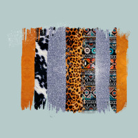 Western Cowhide Glitter Aztec Leopard Pattern Brushstroke Heavy Core Tee | Teevron