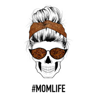 Brown Glitter, Western Vintage Patterned Mom Skull | Teevron
