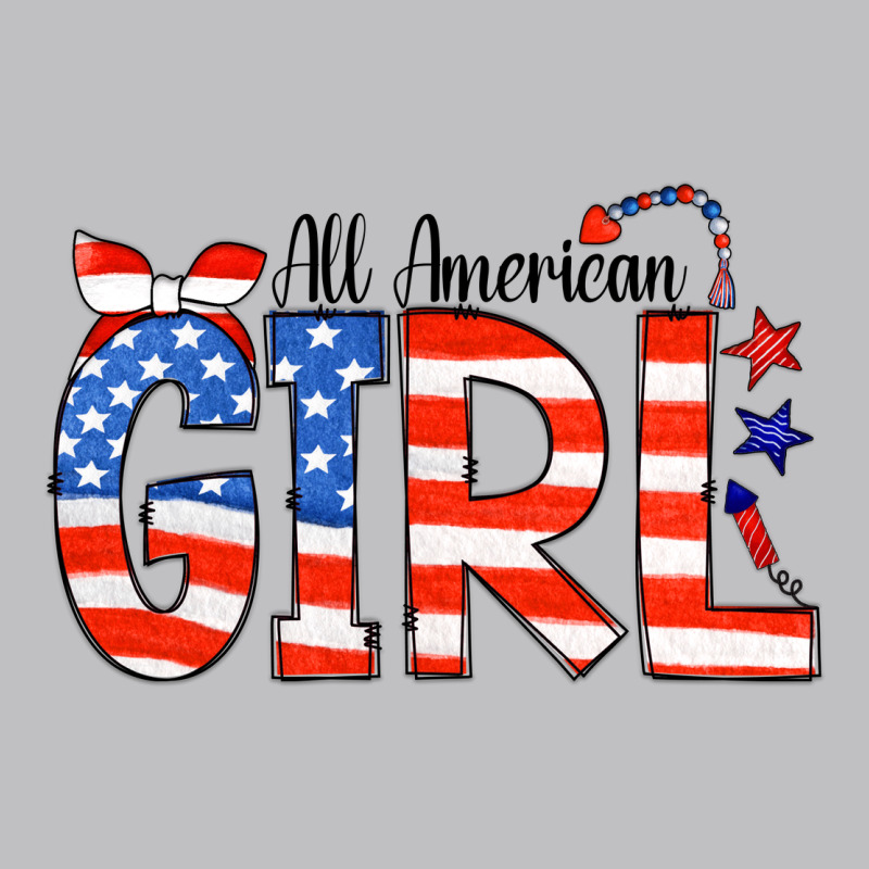 All American Girl Bandana Long Sleeve Tee by CowCowDesign | Teevron