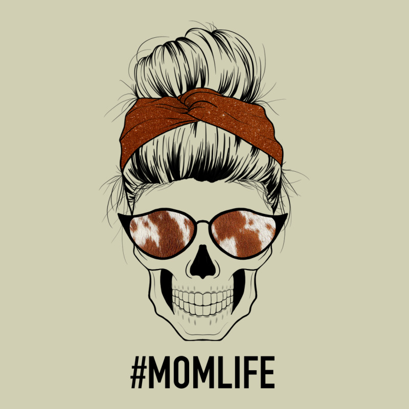 Western Brown Glitter Cowhide Patterned Mom Skull Heavy Core Tee by Bettercallsaul | Teevron