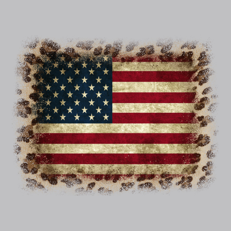 America Flag And Leopard Long Sleeve Tee by CowCowDesign | Teevron