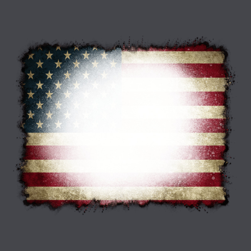 American Flag Bleach Effect Long Sleeve Tee by CowCowDesign | Teevron