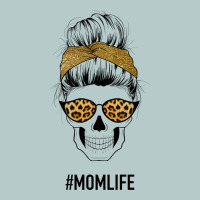 Yellow Glitter, Leopard Pattern Mom Skull Heavy Core Tee | Teevron