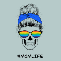 Blue Glitter Rainbow Mom Skull Heavy Core Tee | Teevron