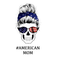 American Stars, American Flag Patterned Mom Skull | Teevron