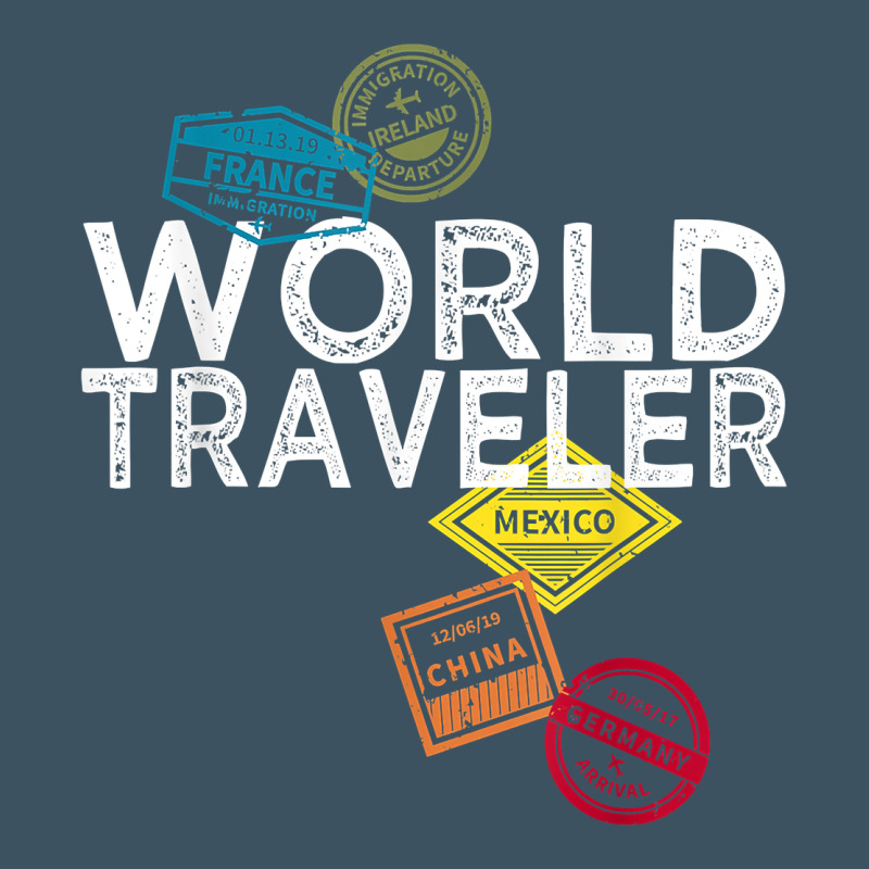 World Traveler Passport Stamp Gift Shirt For Men And Women T Shirt Urban Heavy Tee by trangStudio | Teevron