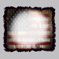 America Wood Flag With Bbeach Effect Long Sleeve Tee | Teevron