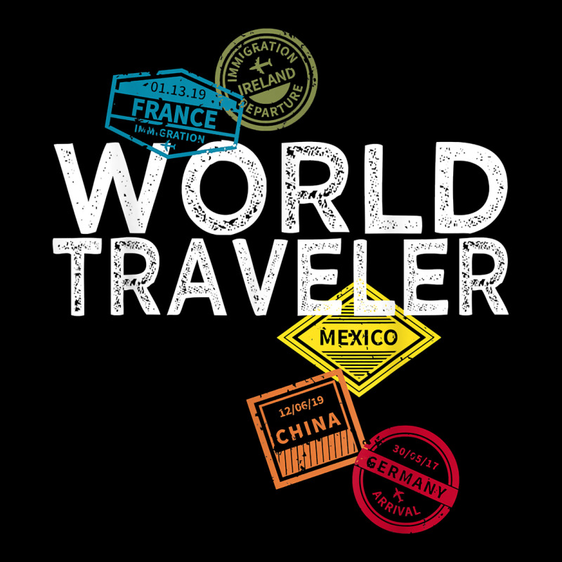 World Traveler Passport Stamp Gift Shirt For Men And Women T Shirt Heavy Core Tee by trangStudio | Teevron