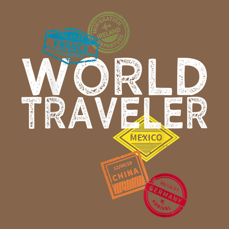 World Traveler Passport Stamp Gift Shirt For Men And Women T Shirt Premium Tee by trangStudio | Teevron
