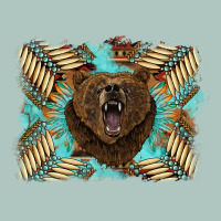 Bear Native American Background Premium Sweatshirt | Teevron