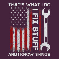 That_s What I Do I Fix Stuff And I Know Things American Flag Long Sleeve Tee | Teevron