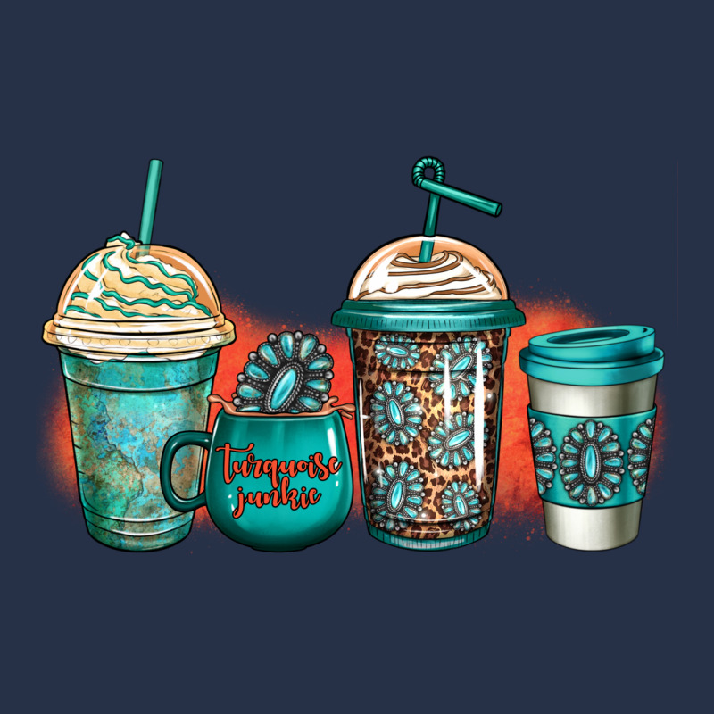 Turquoise Junkie Coffee Cups Premium Hoodie by Jasminsmagicworld | Teevron