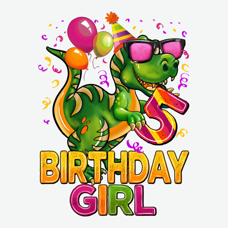 5 Rd Birthday Girl T Rex Pink Urban Heavy Tee by CowGirlArtShop | Teevron