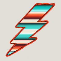 Teal And Orange Serape Lightning Heavy Core Tee | Teevron
