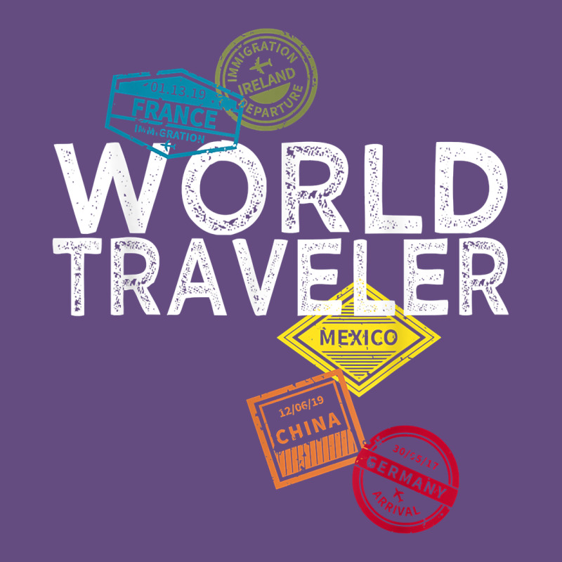 World Traveler Passport Stamp Gift Shirt For Men And Women T Shirt Vintage Hoodie by trangStudio | Teevron
