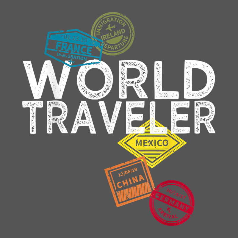 World Traveler Passport Stamp Gift Shirt For Men And Women T Shirt Zipper Hoodie by trangStudio | Teevron