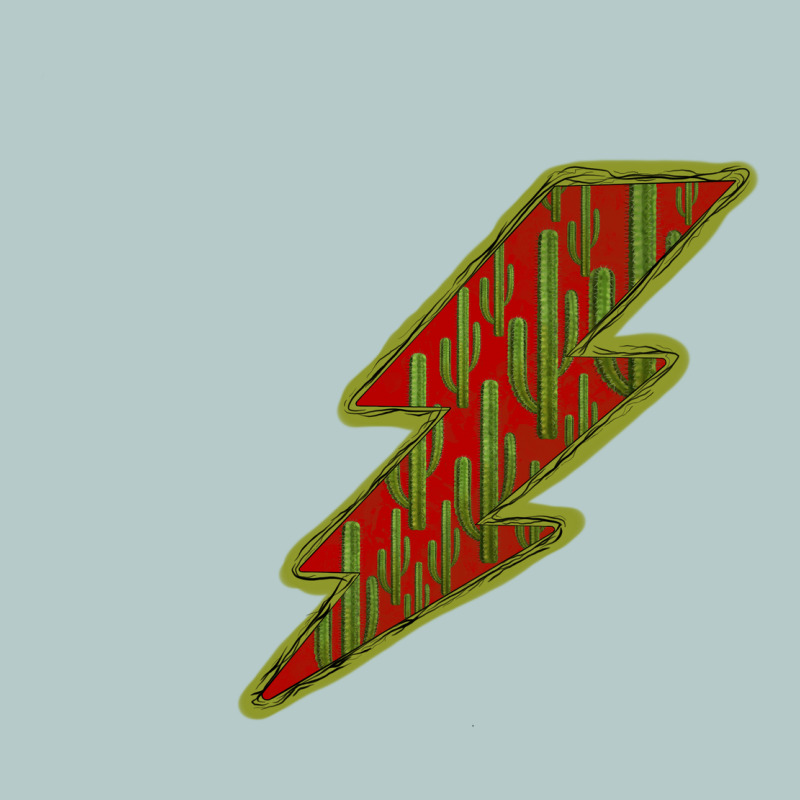 Cactus Pattern Lightning Heavy Core Tee by Bettercallsaul | Teevron