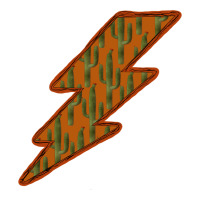 Western Cactus Lightning Orange Background | Teevron