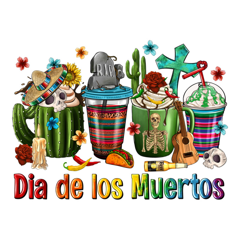 Mexican Dia De Los Muertos Coffee Cups Ladies Tee by texasbilliewilder | Teevron