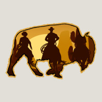 Bison Silhouette Cowboy Heavy Core Tee | Teevron