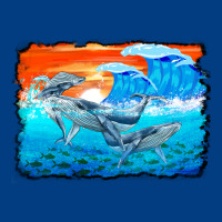 Humpback Whale And Wave Background Premium Sweatshirt | Teevron
