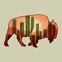 Cactus Bison Silhouette Heavy Core Tee | Teevron