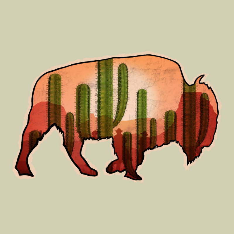 Cactus Bison Silhouette Heavy Core Tee by Bettercallsaul | Teevron