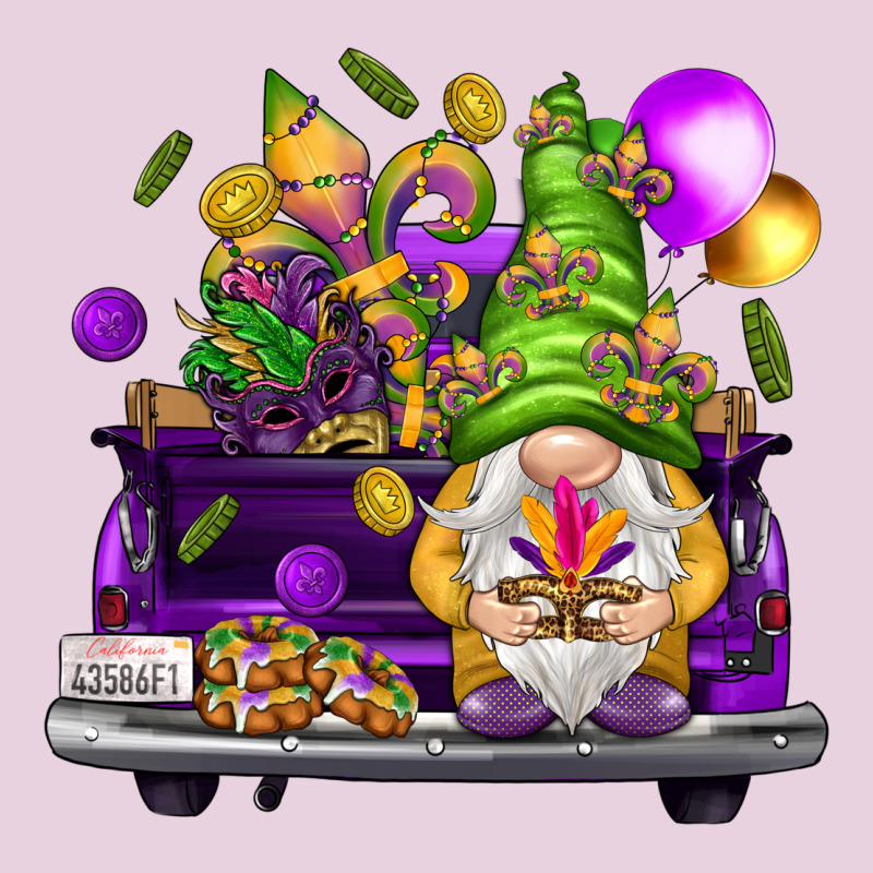 Mardi Gras Gnome On The Truck Ladies Tee by NancyCooperArtShop | Teevron