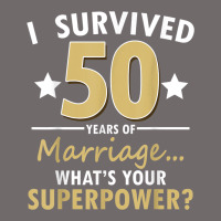 50 Years Of Marriage Superpower 50th Wedding Anniversary Urban Heavy Tee | Teevron