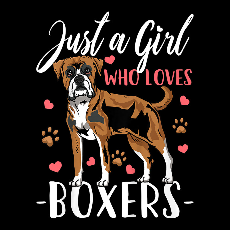 Kids Boxer Dog Just A Girl Who Loves Boxers Gift Urban Heavy Tee by trangStudio | Teevron