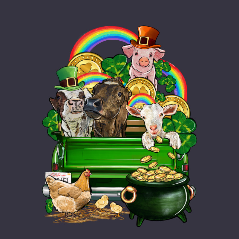 St. Patrick's Day Animal Truck Vintage Hoodie by CowGirlArtShop | Teevron