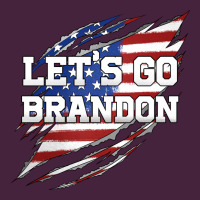 Let's Go Brandon Ripped Cloth With American Flag Premium Tee | Teevron