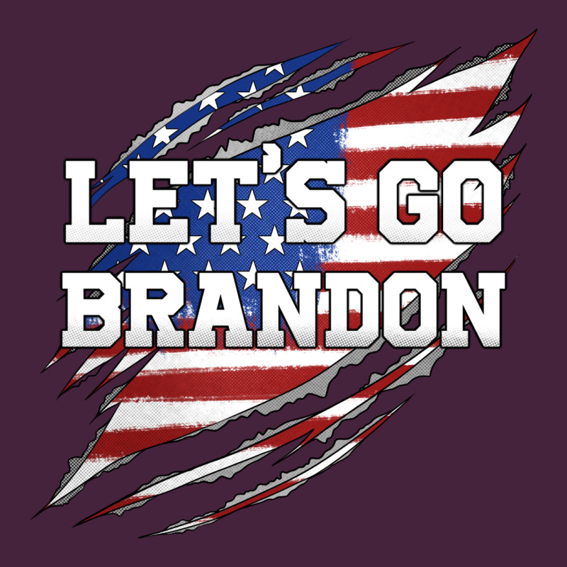 Let's Go Brandon Ripped Cloth With American Flag Premium Tee by Jasminsmagicworld | Teevron