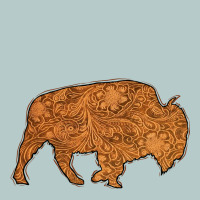 Western Vintage Bison Silhouette Heavy Core Tee | Teevron