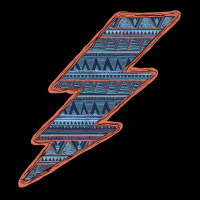 Western Orange Border Aztec Lightning Heavy Core Tee | Teevron