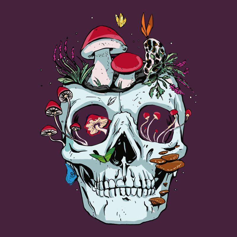 Halloween Skull Collector Mushrooms Flowers And Butterflies Sweatshirt Premium Tee by trangStudio | Teevron