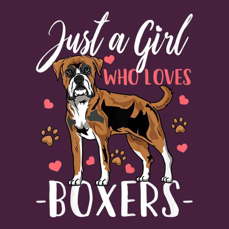 Kids Boxer Dog Just A Girl Who Loves Boxers Gift Premium Tee by trangStudio | Teevron