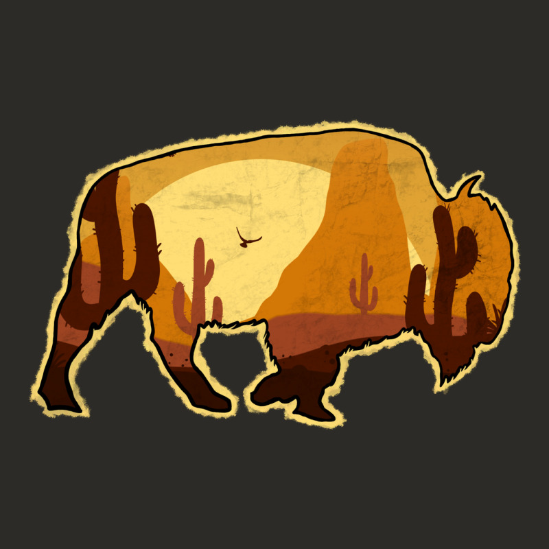 Desert Landscape Bison Silhouette Heavy Core Tee by Bettercallsaul | Teevron