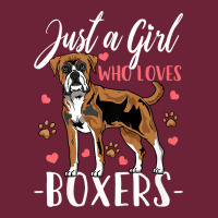 Kids Boxer Dog Just A Girl Who Loves Boxers Gift Long Sleeve Tee | Teevron
