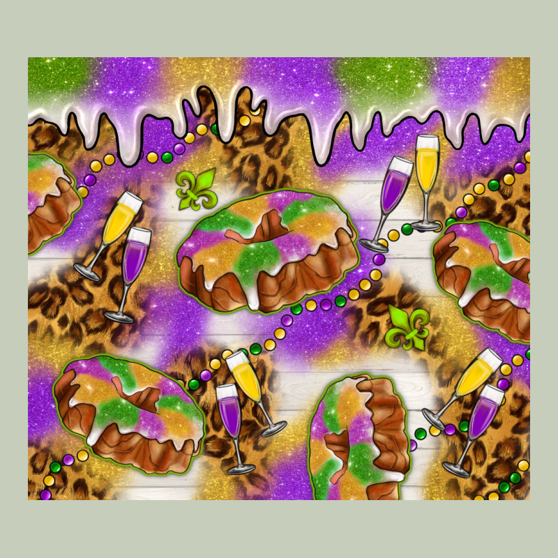 Mardi Gras With King Cake Ladies Tee by NancyCooperArtShop | Teevron