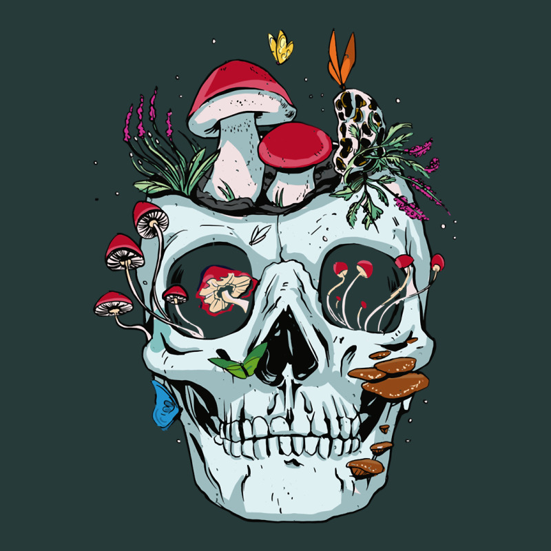 Halloween Skull Collector Mushrooms Flowers And Butterflies Sweatshirt Premium Sweatshirt by trangStudio | Teevron