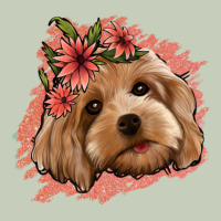 Cockapoo Floral Pink Glitter Long Sleeve Tee | Teevron