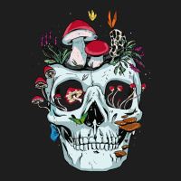 Halloween Skull Collector Mushrooms Flowers And Butterflies Sweatshirt Heavyweight Hoodie | Teevron