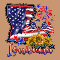 4th Of July  Louisiana Map Heavyweight Hoodie | Teevron