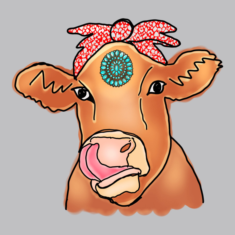 Cow  Turquoise Long Sleeve Tee by CowCowDesign | Teevron
