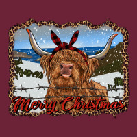Merry Christmas Highland Cow With Farm Long Sleeve Tee | Teevron