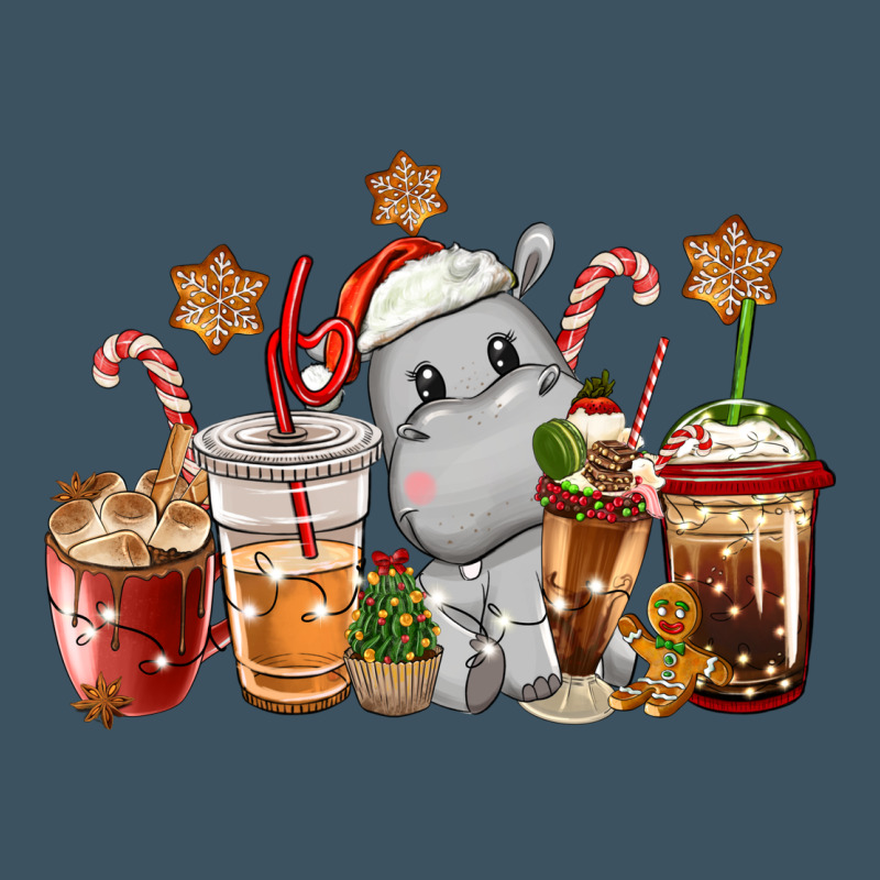 Hippopotamus Coffee Cups Christmas Urban Heavy Tee by CowGirlArtShop | Teevron