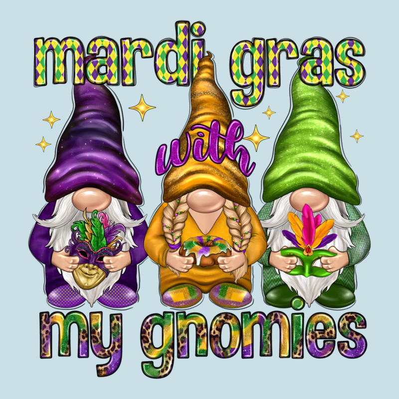 Mardi Gras With My Gnomes Ladies Tee by NancyCooperArtShop | Teevron