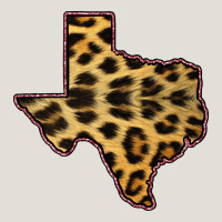 Western Texas Map Leopard Pattern Heavy Core Tee | Teevron